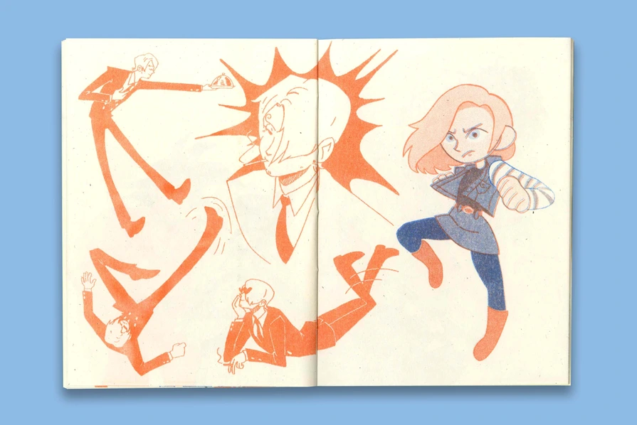 An example of One Piece and Dragon Ball fanzine spreads