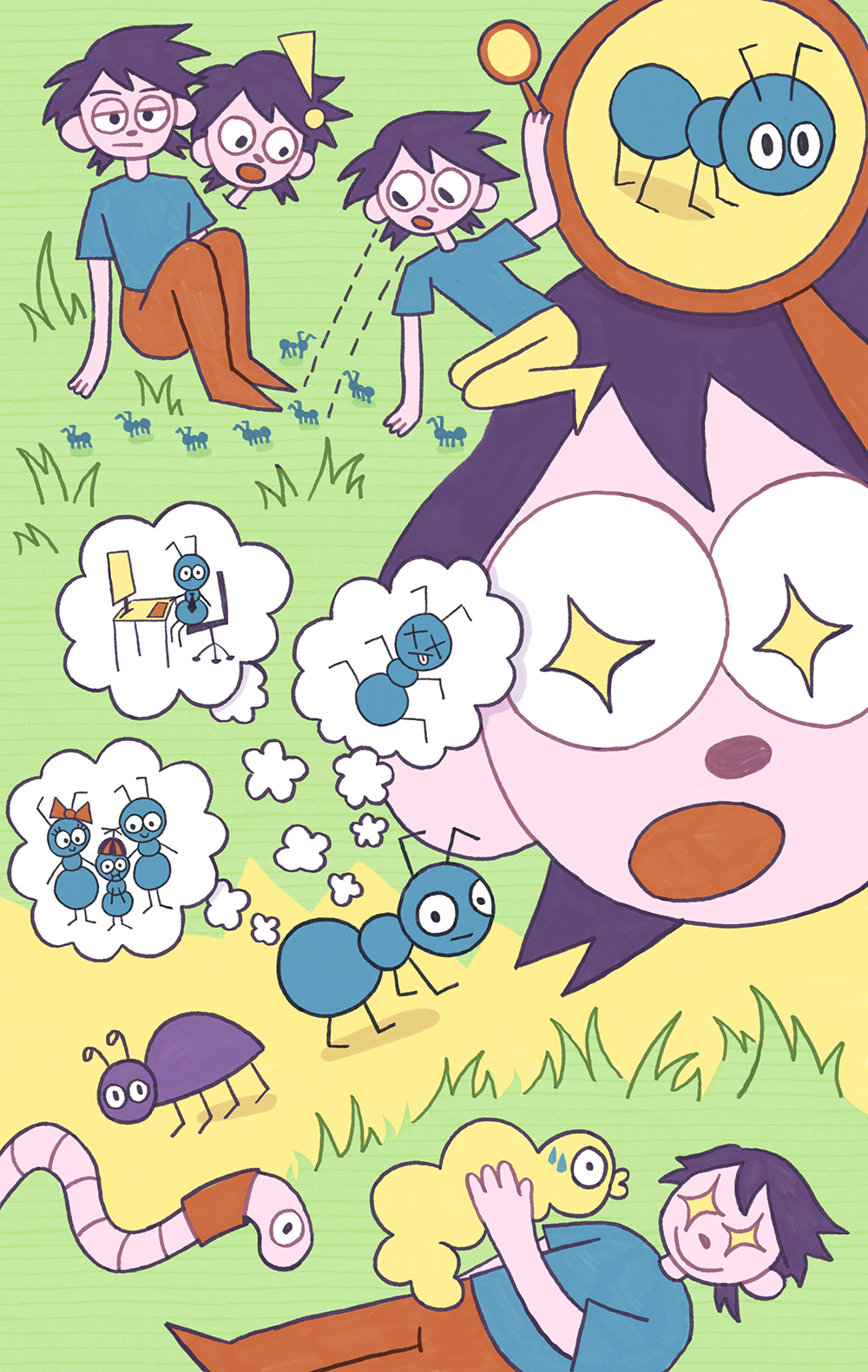 Comic Illustration of When I See A Bug