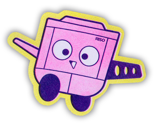 Picture of risoprint risograph machine sticker